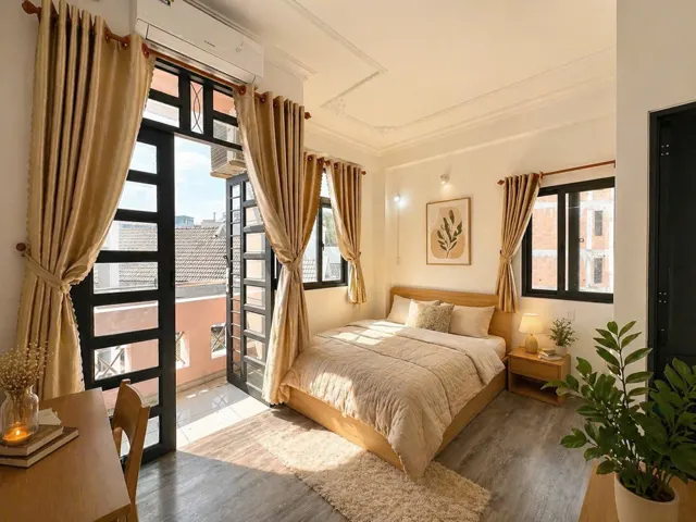 🔥CHO THUÊ CĂN HỘ MỚI 1PN BALCON MÁY GIẶT RIÊNG FULL NỘI THẤT GẦN SÂN BAY - ÂU CƠ QUẬN TÂN BÌNH