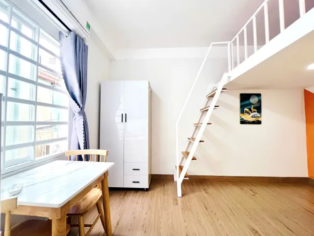 CHO THUÊ PHÒNG DUPLEX GÁC CAO MỚI 100% - ĐẦY ĐỦ NỘI THẤT - CỬA SỔ BAN CÔNG - ƯU ĐÃI KHAI TRƯƠNG