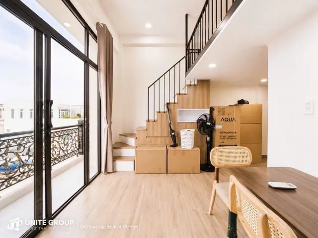 CHO THUÊ CĂN HỘ DUPLEX GÁC CAO – CÓ BAN CÔNG – FULL NỘI THẤT GẦN NGÃ TƯ BẢY HIỀN