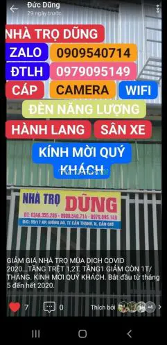 Cho thuê phòng trọ , có gác lửng, wifi, năng lượng mặt trời, camera, mới xây, sạch sẽ, an ninh