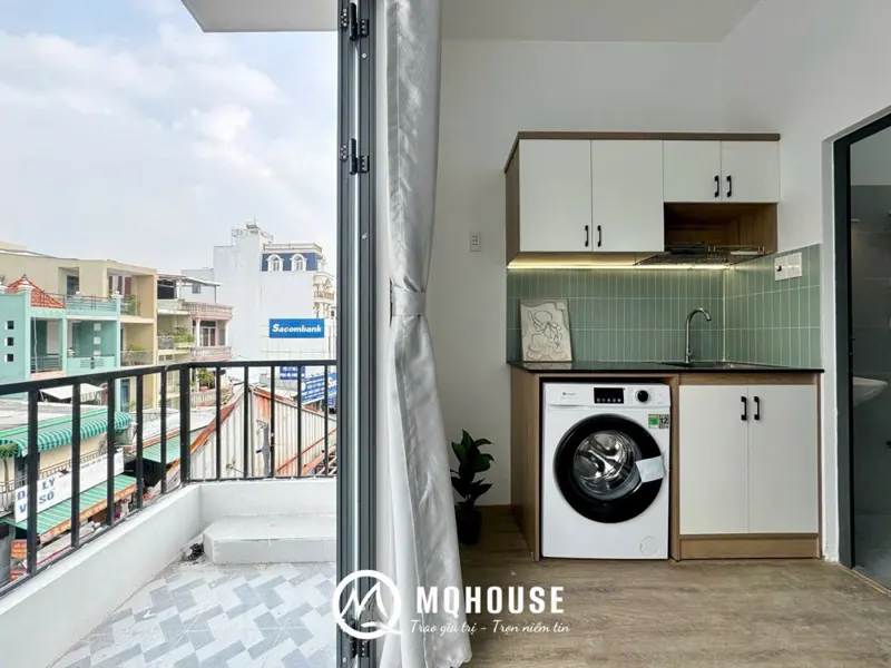 CHO THUÊ CĂN HỘ 1 PHÒNG NGỦ FULL NỘI THẤT, MÁY GIẶT RIÊNG + BAN CÔNG GẦN ĐẠI HỌC VĂN HIẾN