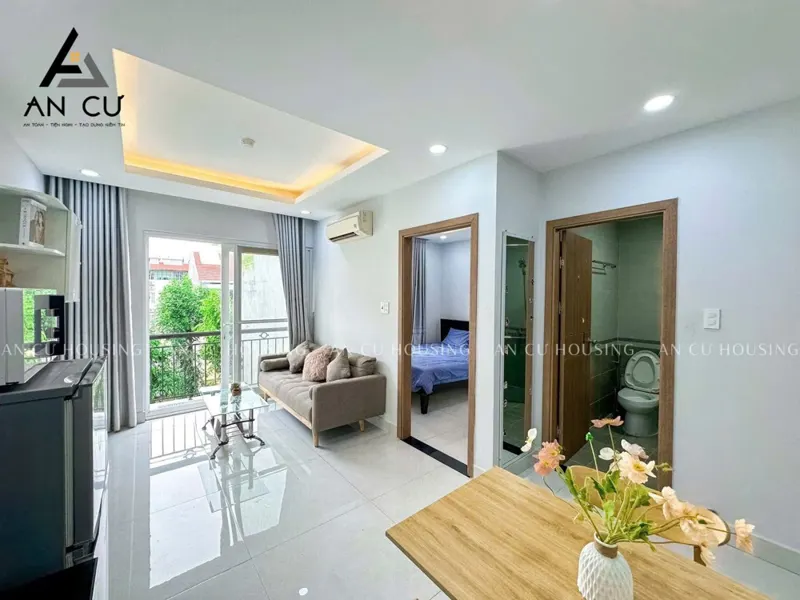 CHO THUÊ CĂN HỘ 1 PHÒNG NGỦ TÂN BÌNH–FULL NỘI THẤT, BAN CÔNG RỘNG THOÁNG – GẦN SÂN BAY TÂN SƠN NHẤT