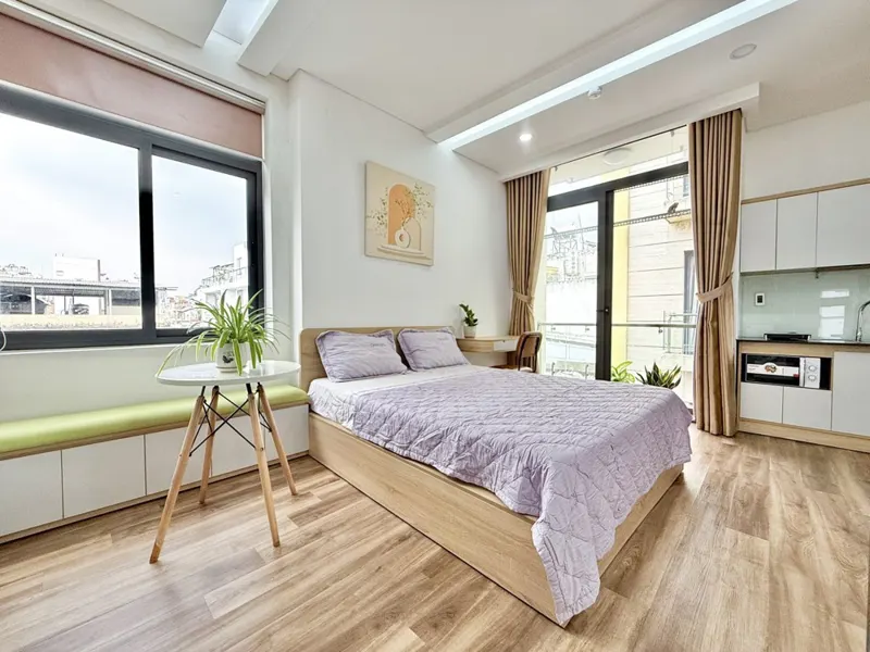CHO THUÊ STUDIO TÂN BÌNH – FULL NỘI THẤT, CÓ BAN CÔNG THOÁNG – GẦN SÂN BAY TÂN SƠN NHẤT ✈️