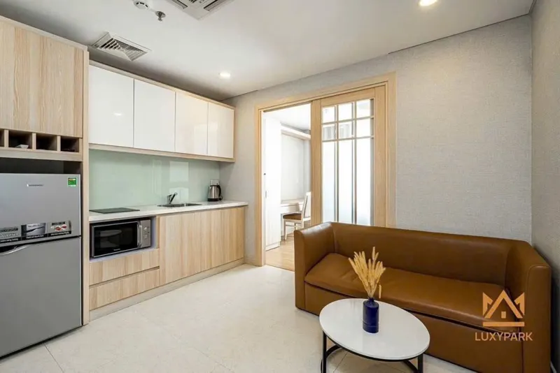 Cho thuê phòng studio tách bếp full nội thất hiện đại gần nhà ga T3, Tân Bình