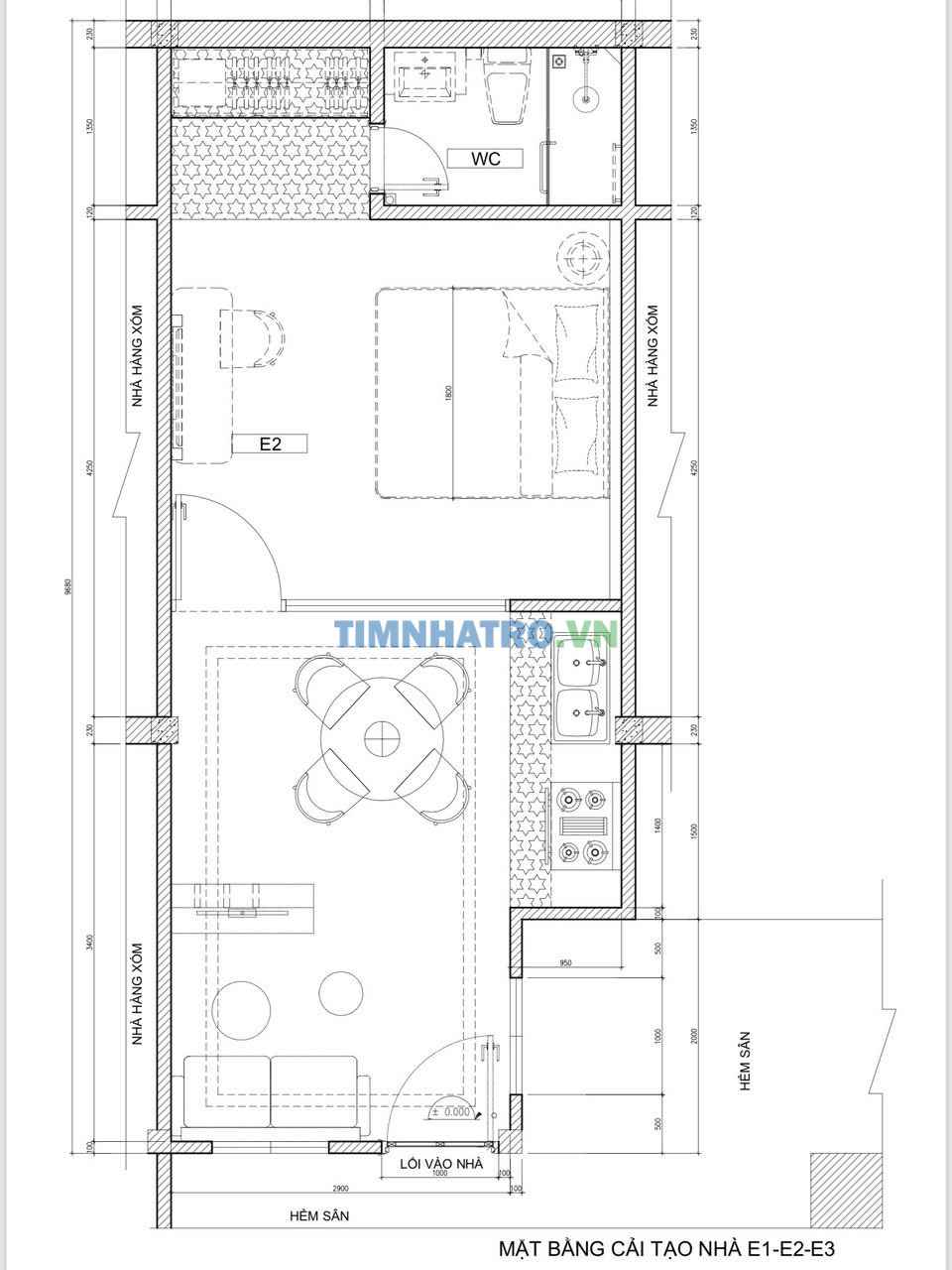 Cho Thuê Nhà Nội Thất: 40M2, Giá Rẻ Khu Cán Bộ Mặt Tiền 152 Lý Chính Thắng, P