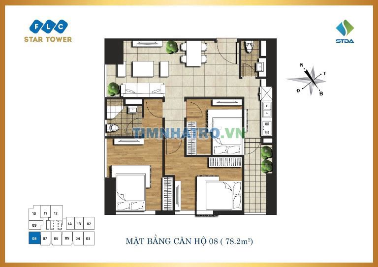 Chính Chủ Cho Thuê Căn Hộ Vị Trí Đẹp Nhất Chung Cư Flc Star Tower Hà Đông, Hn