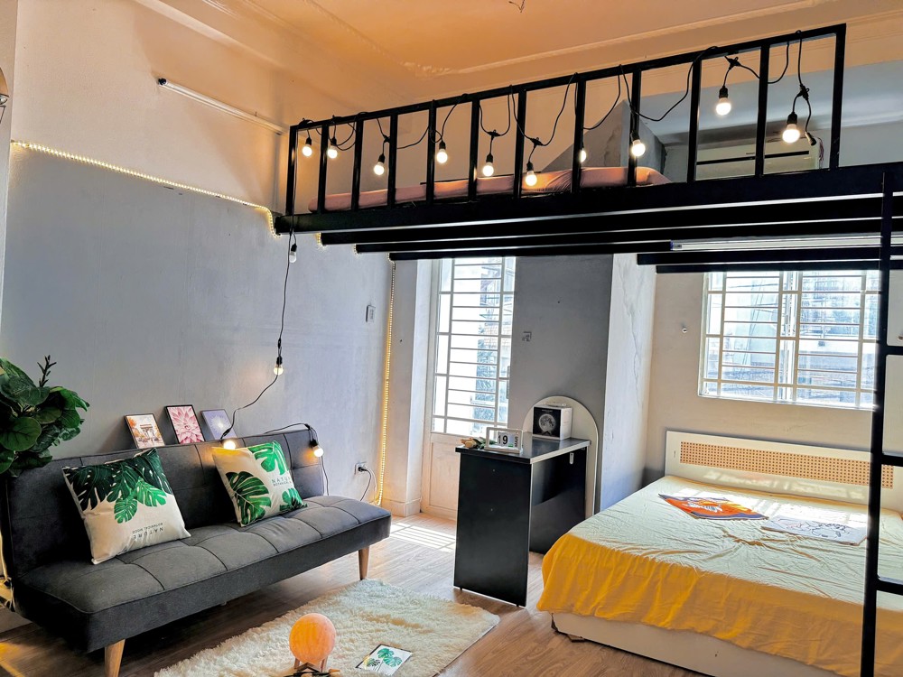 Cho thuê Duplex full nội thất – Ban công rộng thoáng mát, Máy giặt riêng – Gần Etown Cộng Hoà