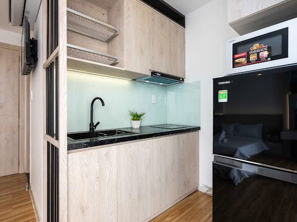 CHO THUÊ STUDIO TÂN BÌNH ĐẦY ĐỦ NỘI THẤT, CỬA SỔ THOÁNG GẦN ETOWN & LOTTE MART