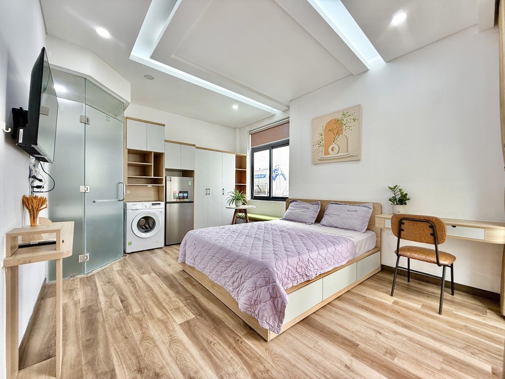 CHO THUÊ STUDIO TÂN BÌNH – FULL NỘI THẤT, CÓ BAN CÔNG THOÁNG – GẦN SÂN BAY TÂN SƠN NHẤT ✈️