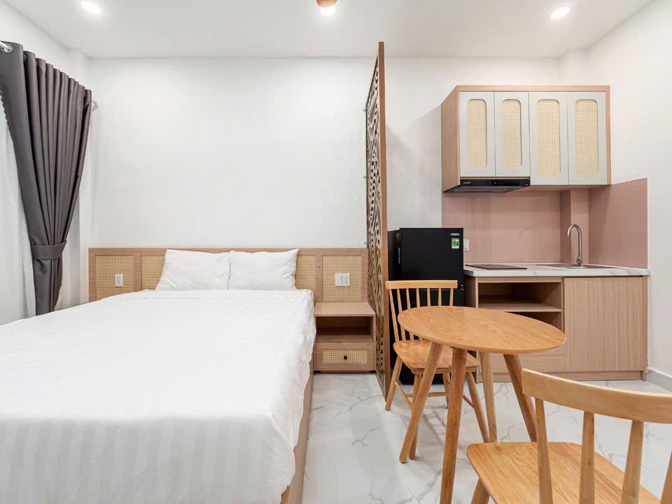 CHO THUÊ CĂN HỘ STUDIO FULL NỘI THẤT NGAY NHÀ GA T3 QUẬN TÂN BÌNH