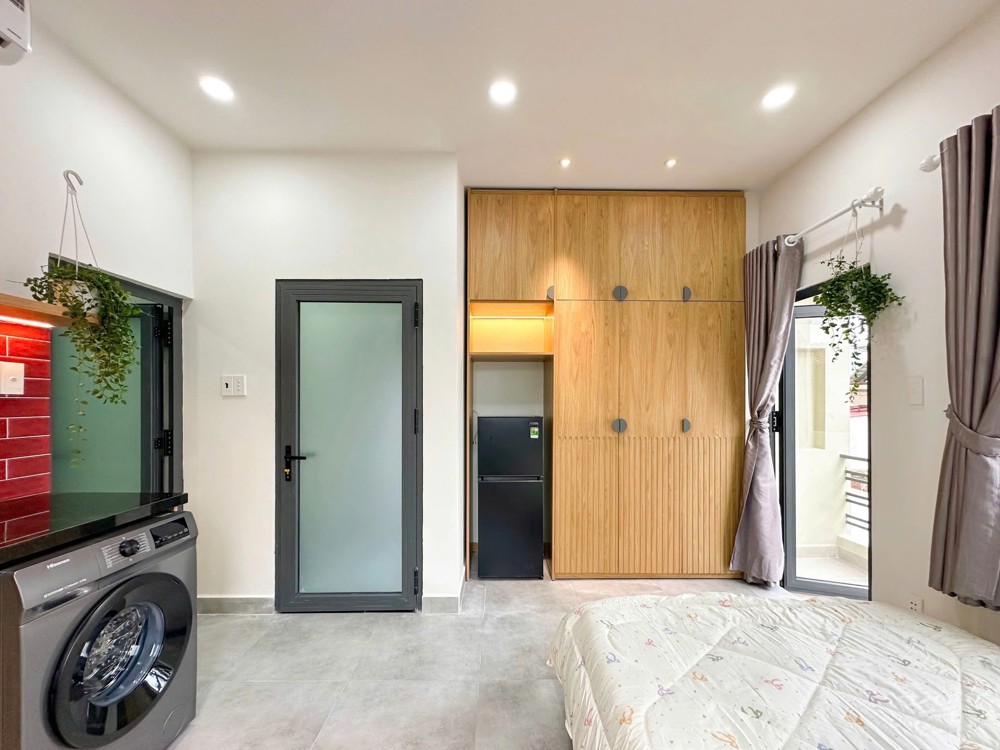 CHO THUÊ CĂN HỘ STUDIO TÂN BÌNH, FULL NỘI THẤT CÓ BAN CÔNG THOÁNG GẦN ĐẠI HỌC VĂN HIẾN