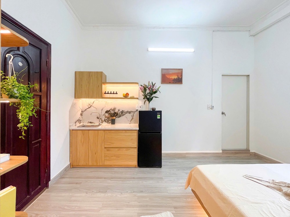 CHO THUÊ PHÒNG STUDIO FULL NỘI THẤT HIỆN ĐẠI NGAY NHÀ GA T3, QTB