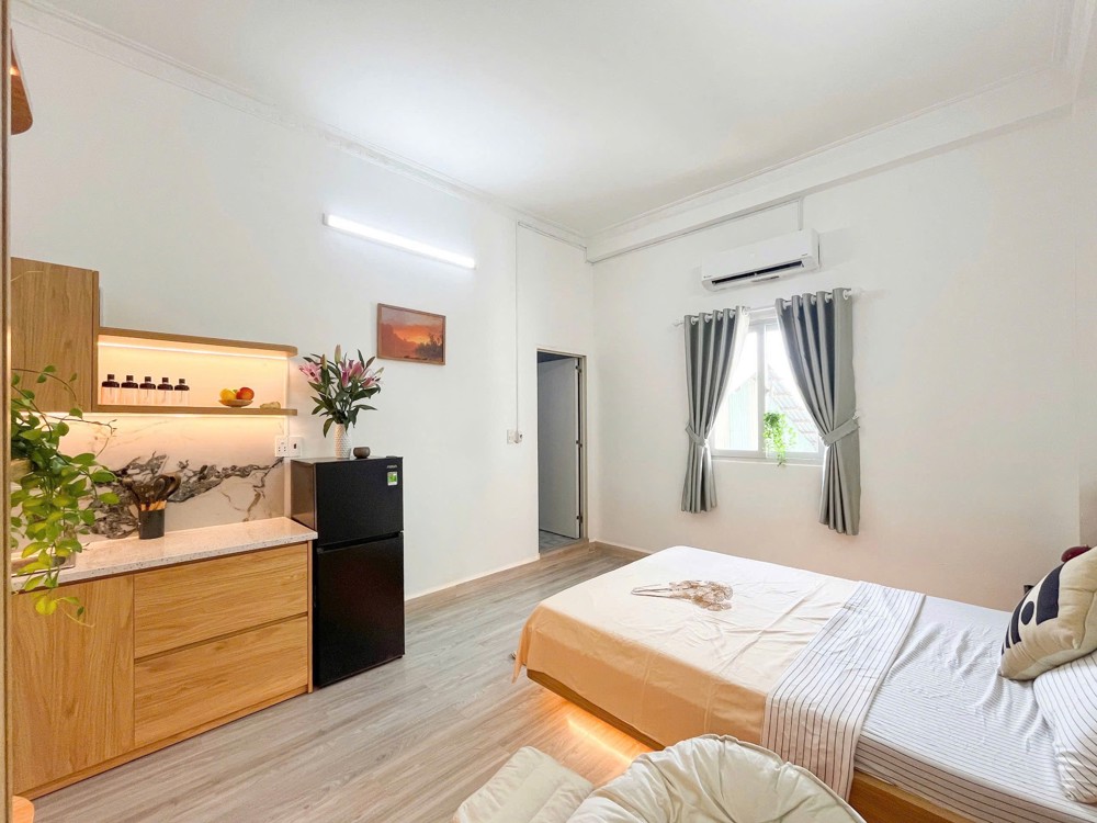 CHO THUÊ PHÒNG STUDIO FULL NỘI THẤT HIỆN ĐẠI NGAY NHÀ GA T3, QTB