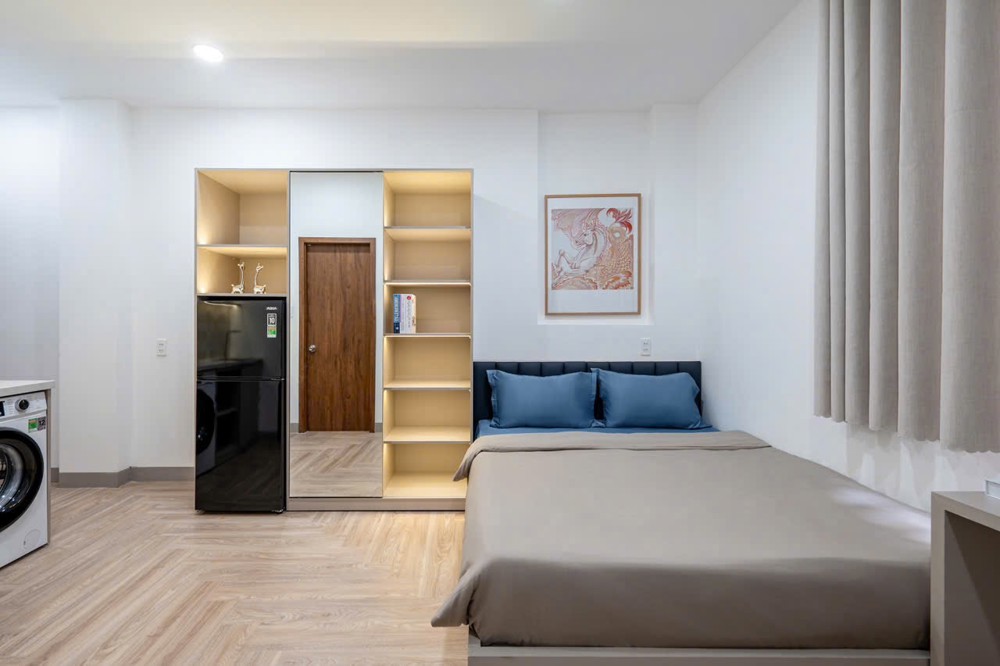 Cho thuê phòng studio full nội thất hiện đại cửa sổ lớn thoáng mát ngay nhà ga T3, Tân Bình