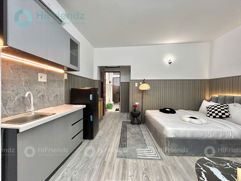 Cho thuê phòng studio hiện đại có máy giặt riêng gần sân bay Tân Sơn Nhất, Tân Bình
