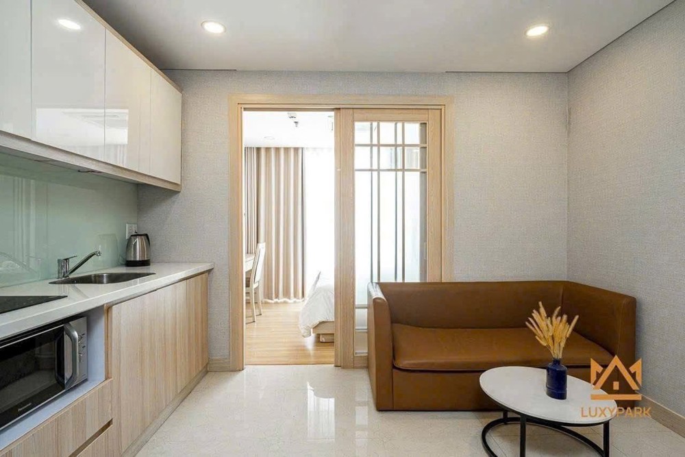 Cho thuê phòng studio tách bếp full nội thất hiện đại gần nhà ga T3, Tân Bình