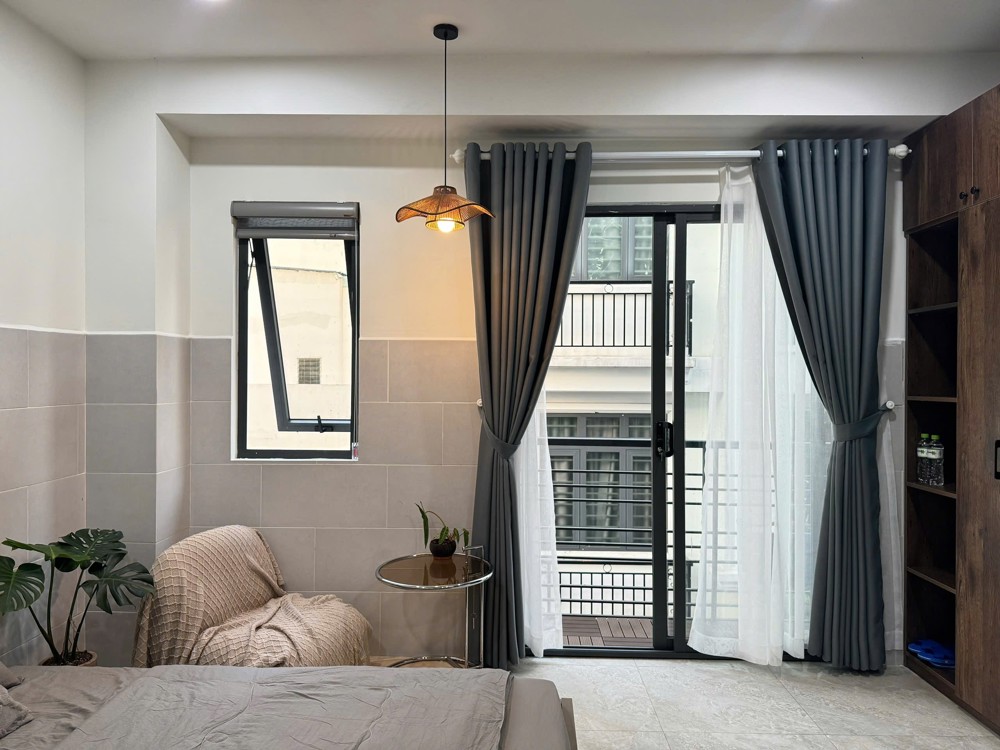 Cho thuê phòng studio full nội thất có bancol gần sân bay Tân Sơn Nhất
