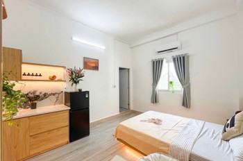 CHO THUÊ PHÒNG STUDIO FULL NỘI THẤT HIỆN ĐẠI NGAY NHÀ GA T3, QTB