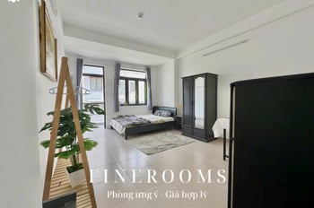 Cho thuê phòng studio full nội thất bancol mới 100% gần nhà ga T3, Tân Bình